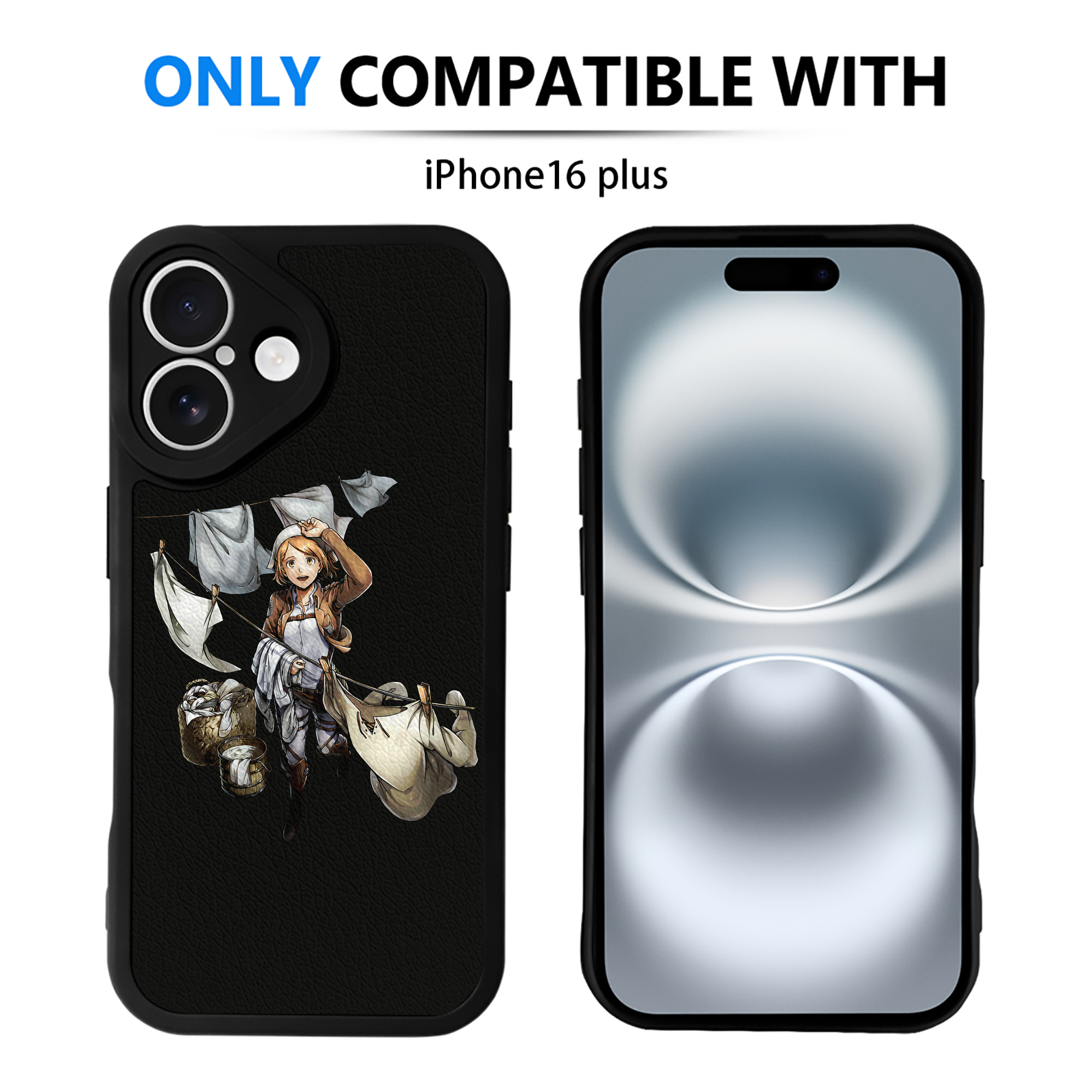 （画像用） 進撃の巨人 ペトラ·ラル Attack on Titan Petra Rall 【iPhone 16シリーズ対応】シリコンスマホケース（レザー調） 材質：シリコン